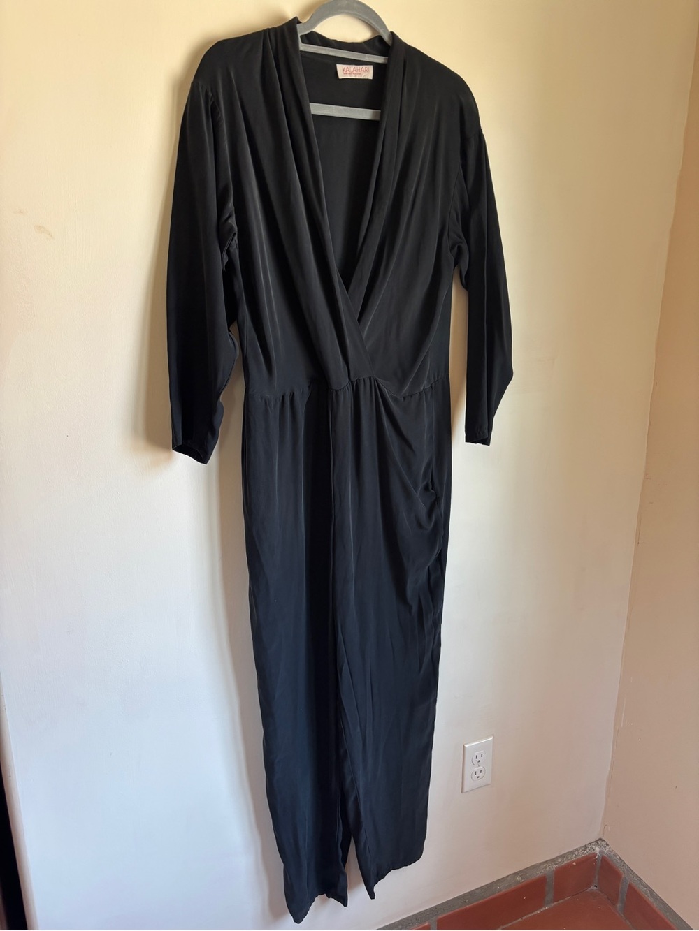 Kalahari Black Silk Romper size 6